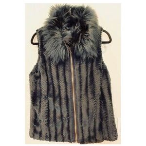 ‼️SOLD OFFLINE ‼️Andrew Marc Black Faux Fur Vest